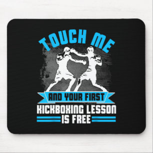 Tapis De Souris T Shirt Kickboxing Premier Cours Cadeau Mma Pour H