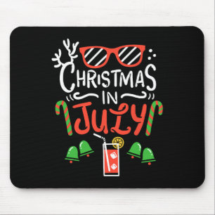 Tapis De Souris T Shirt Noël En Juillet Vacances D'été De Plage