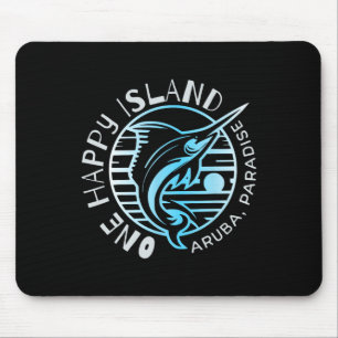 Tapis De Souris T-shirt One Happy Island Aruba Poisson de voile Pê