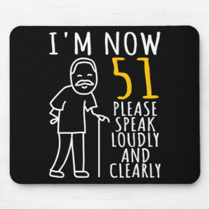 Tapis De Souris T-shirt pour les 51 ans d'un homme j'ai 51 ans