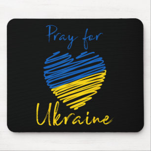 Tapis De Souris T-shirt Prière pour l'Ukraine Soutenez l'Ukraine 