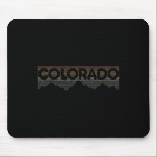 Tapis De Souris T-shirt rétro Colorado Rocky Mountains Ski Camping