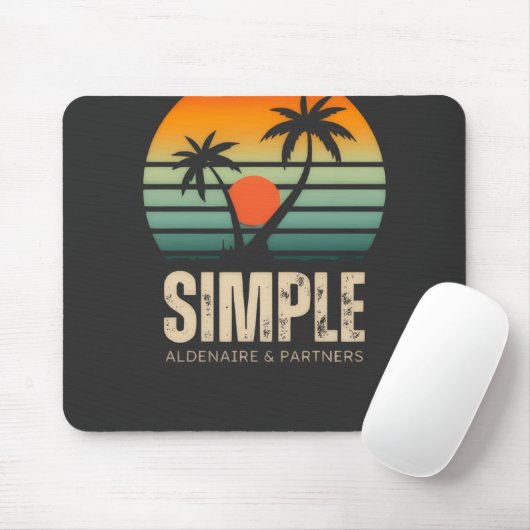 Tapis De Souris T-shirt Simple Sunset - Tropical vibes design (Avec souris)