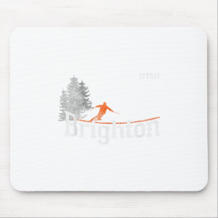 Tapis De Souris T-shirt Style Brighton Utah, 1980 T-shirt Ski Vint