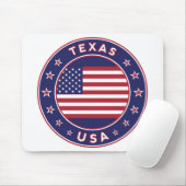 Tapis De Souris T-shirt Texas, affiche Texas, sticker Texas (Avec souris)