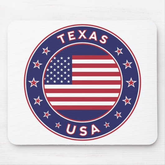 Tapis De Souris T-shirt Texas, affiche Texas, sticker Texas (Devant)