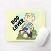 Tapis De Souris T-shirts et cadeaux blonds de garçon d'amoureux (Avec souris)