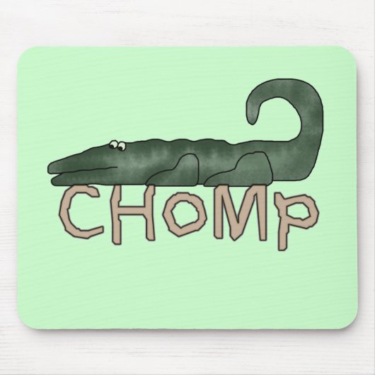 Tapis De Souris T-shirts et cadeaux d'alligator de mastication bru (Devant)
