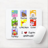 Tapis De Souris T-shirts et cadeaux d'animaux de ferme (Avec souris)