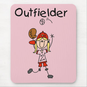 Tapis De Souris T-shirts et cadeaux de baseball pour fille voltige