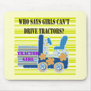 Tapis De Souris T-shirts et cadeaux de fille de tracteur