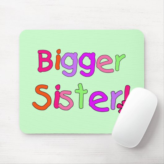 Tapis De Souris T-shirts et cadeaux de plus grande soeur (Avec souris)