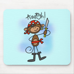 Tapis De Souris T-shirts et Cadeaux de Singe Pirate Aargh