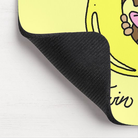 Tapis De Souris T-shirts et cadeaux jumeaux de filles de singes (Coin)