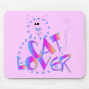 Tapis De Souris T-shirts et cadeaux roses d'amoureux des chats