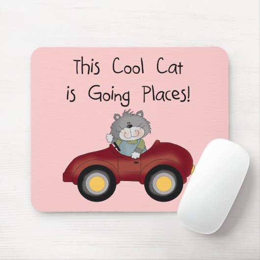 Tapis De Souris T-shirts et cadeaux rouges allants de voiture d'en (Avec souris)