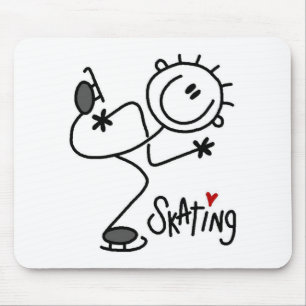 Tapis De Souris T-shirts et cadeaux simples de patinage sur glace