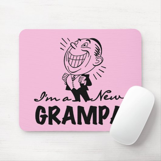 Tapis De Souris T-shirts et cadeaux souriants New Grampa (Avec souris)