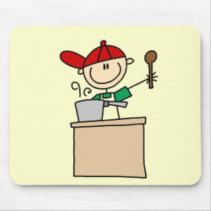 Tapis De Souris T-shirts et cadeaux Stick Figure Cook homme
