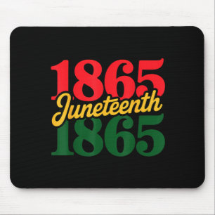 Tapis De Souris T-shirts Juneteenth 1865 femmes hommes 19 juin 186