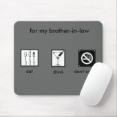 Tapis De Souris Tabagisme d'arrêt de Bro-Dans-Loi ! (Avec souris)