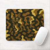 Tapis De Souris Tabby Cat Camouflage Art (Avec souris)