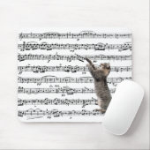 Tapis De Souris Tabby Cat On Sheet Music (Avec souris)