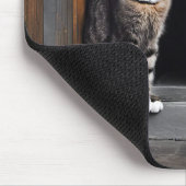 Tapis De Souris Tabby Chat dans la porte Shed (Coin)