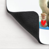 Tapis De Souris Tabby chat de Noël et petit ange mignon (Coin)