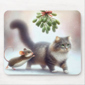 Tapis De Souris Tabby Chat et souris sous une souris (Devant)