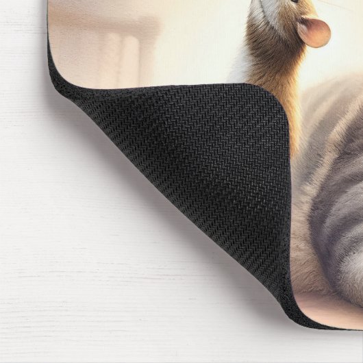 Tapis De Souris Tabby Chat et souris sous une souris (Coin)