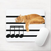 Tapis De Souris Tabby de musique kitty cat (Avec souris)