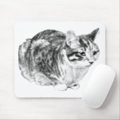 Tapis De Souris Tabby Focalisé, Tons Bureau Velours (Avec souris)