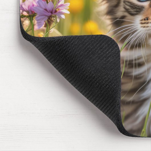 Tapis De Souris Tabby Kitten Dans La Campagne (Coin)