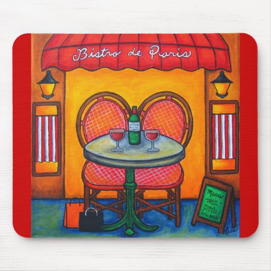Tapis De Souris Table à deux dans Paris (Devant)