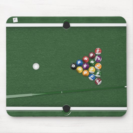 Tapis De Souris Table de billard avec balles (Devant)