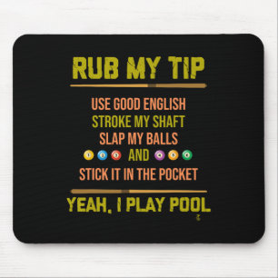 Tapis De Souris Table de billard Joueur sportif Billard Cadeau