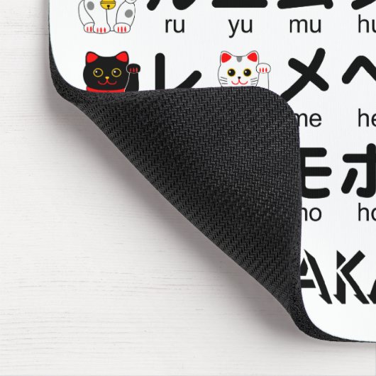 Tapis De Souris Table Katakana japonaise (Lucky Cat) (Coin)