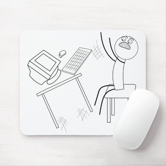 Tapis De Souris Table Retourner Angry Rage Quit Desk Retourner Mad (Avec souris)