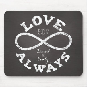 Tapis De Souris Tableau de bord Infinity Love Mariage Date et noms