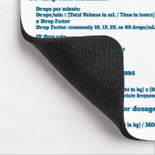 Tapis De Souris Tableau de conversion posologique pour les infirmi (Coin)