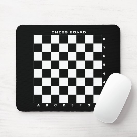 Tapis De Souris Tableau d'échecs personnalisé avec chiffres et let (Avec souris)
