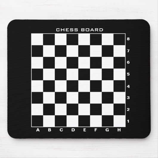 Tapis De Souris Tableau d'échecs personnalisé avec chiffres et let (Devant)