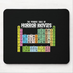 Tapis De Souris Tableau périodique des films d'horreur Chimie Scie