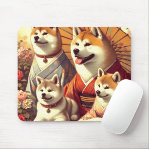 Tapis De Souris Tableau vintage Akita Chien