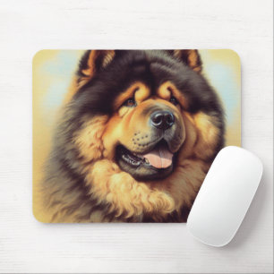 Tapis De Souris Tableau vintage Chow-Chow