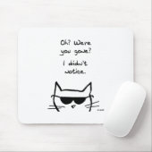 Tapis De Souris Tacauds fâchés de chat quand vous êtes allés (Avec souris)