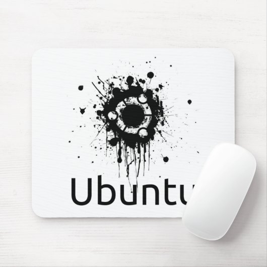 Tapis De Souris Tache d'encre Mousepad d'Ubuntu (Avec souris)