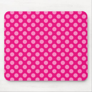 Tapis De Souris Taches à pois rose foncé et clair