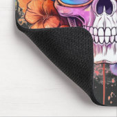 Tapis De Souris Taches crâniennes florales (Coin)